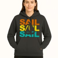 Retro Colorful Sail Sailing Boat Hobby Hoodie
