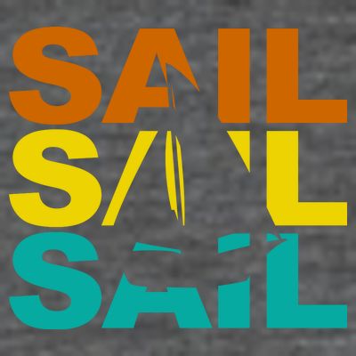 Retro Colorful Sail Sailing Boat Hobby T-Shirt