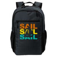 Retro Colorful Sail Sailing Boat Hobby Daily Commute Backpack