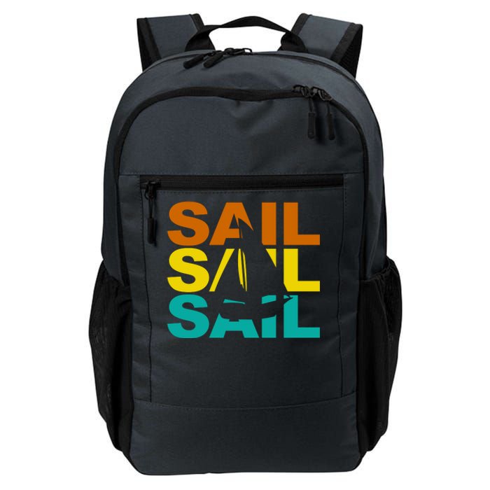 Retro Colorful Sail Sailing Boat Hobby Daily Commute Backpack