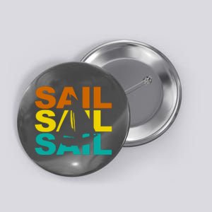 Retro Colorful Sail Sailing Boat Hobby Button