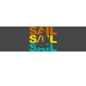 Retro Colorful Sail Sailing Boat Hobby Bumper Sticker