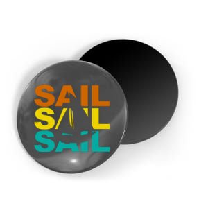 Retro Colorful Sail Sailing Boat Hobby Magnet