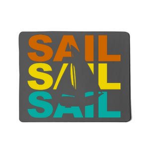 Retro Colorful Sail Sailing Boat Hobby Mousepad