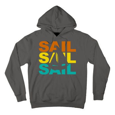 Retro Colorful Sail Sailing Boat Hobby Tall Hoodie
