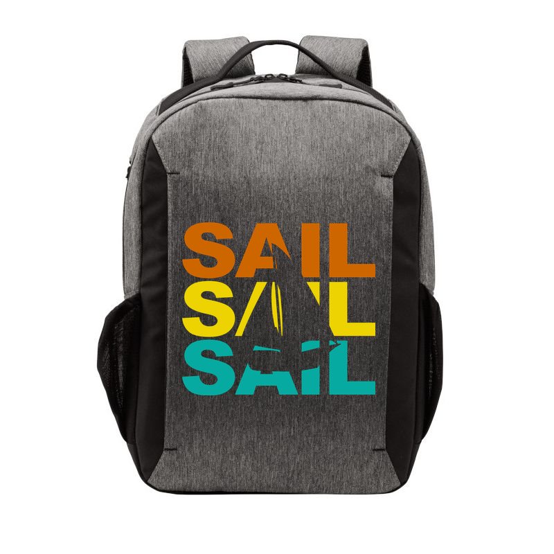 Retro Colorful Sail Sailing Boat Hobby Vector Backpack