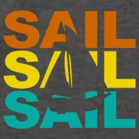 Retro Colorful Sail Sailing Boat Hobby Vector Backpack