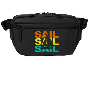 Retro Colorful Sail Sailing Boat Hobby Crossbody Pack