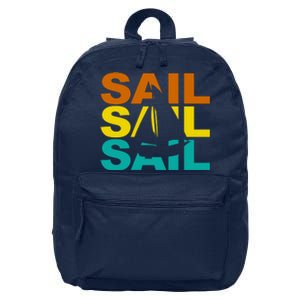 Retro Colorful Sail Sailing Boat Hobby 16 in Basic Backpack