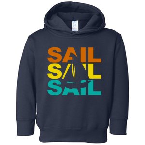 Retro Colorful Sail Sailing Boat Hobby Toddler Hoodie