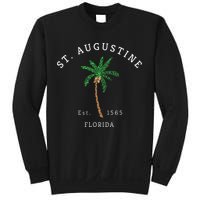 Retro Cool St. Augustine Florida Colorful Palm Tree Novelty Sweatshirt