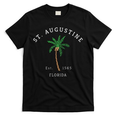 Retro Cool St. Augustine Florida Colorful Palm Tree Novelty T-Shirt