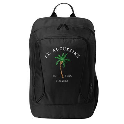 Retro Cool St. Augustine Florida Colorful Palm Tree Novelty City Backpack