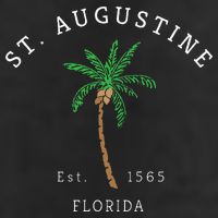 Retro Cool St. Augustine Florida Colorful Palm Tree Novelty Hat