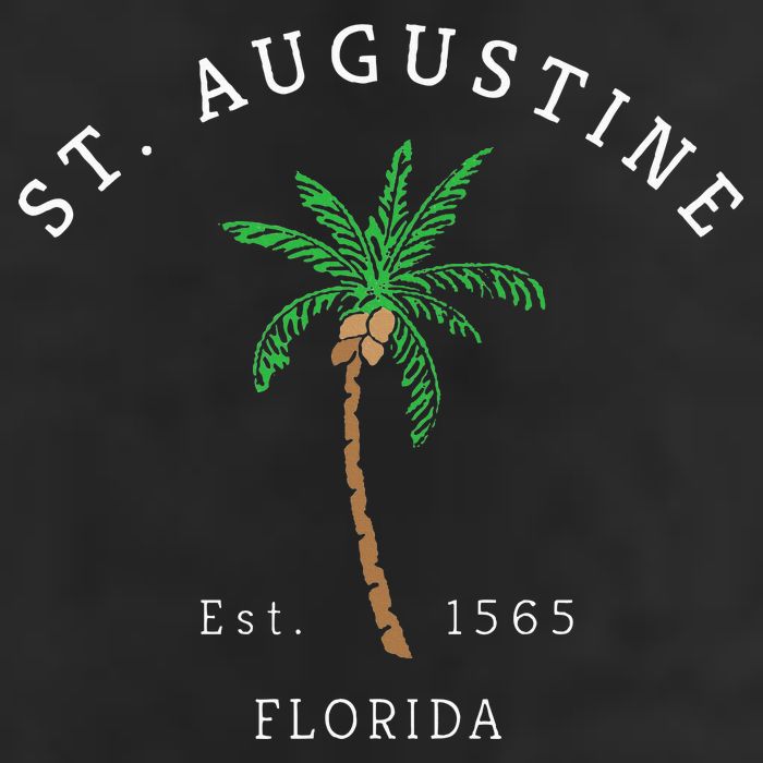Retro Cool St. Augustine Florida Colorful Palm Tree Novelty Hat