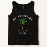 Retro Cool St. Augustine Florida Colorful Palm Tree Novelty Tank Top