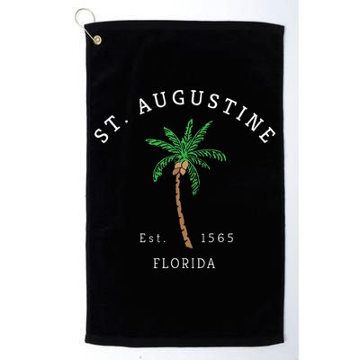 Retro Cool St. Augustine Florida Colorful Palm Tree Novelty Golf Towel