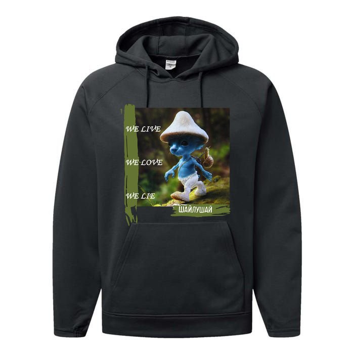 Realistic Cat Smurf Performance Fleece Hoodie