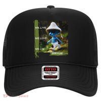 Realistic Cat Smurf High Crown Mesh Back Trucker Hat