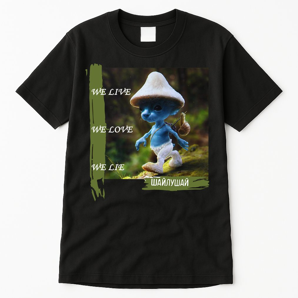 Realistic Cat Smurf Tall T-Shirt