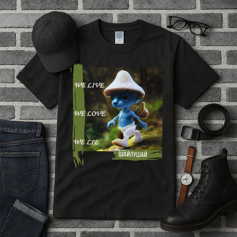 Realistic Cat Smurf Tall T-Shirt