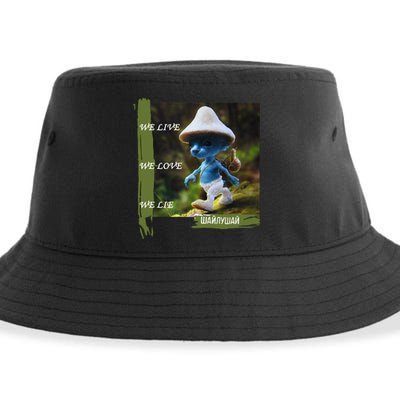 Realistic Cat Smurf Sustainable Bucket Hat