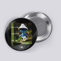 Realistic Cat Smurf Button