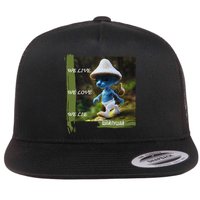 Realistic Cat Smurf Flat Bill Trucker Hat