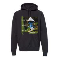 Realistic Cat Smurf Premium Hoodie