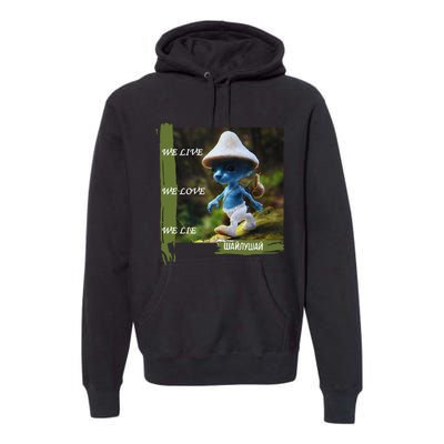 Realistic Cat Smurf Premium Hoodie