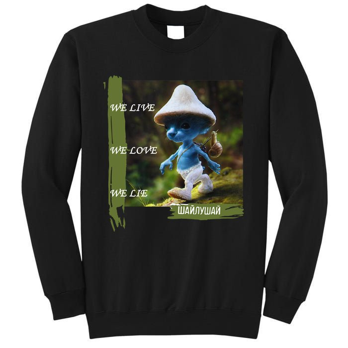 Realistic Cat Smurf Tall Sweatshirt