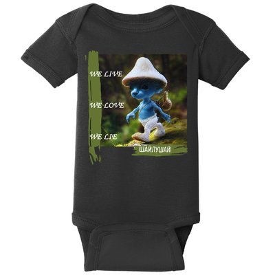 Realistic Cat Smurf Baby Bodysuit