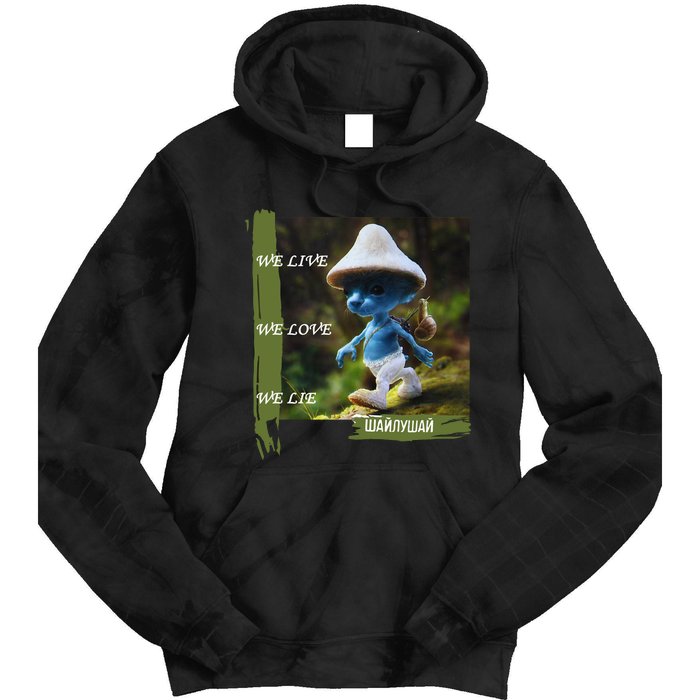 Realistic Cat Smurf Tie Dye Hoodie