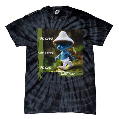 Realistic Cat Smurf Tie-Dye T-Shirt