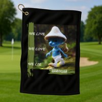 Realistic Cat Smurf Golf Towel