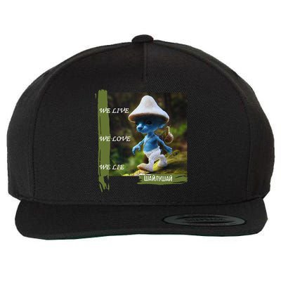 Realistic Cat Smurf Wool Snapback Cap
