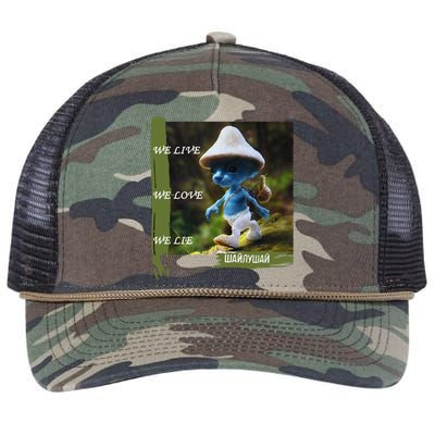 Realistic Cat Smurf Retro Rope Trucker Hat Cap