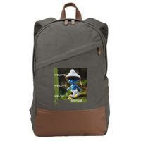Realistic Cat Smurf Cotton Canvas Backpack