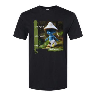 Realistic Cat Smurf Softstyle CVC T-Shirt