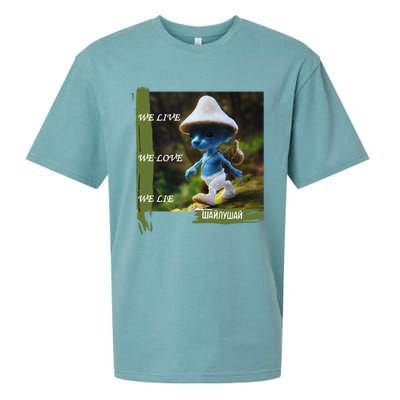 Realistic Cat Smurf Sueded Cloud Jersey T-Shirt