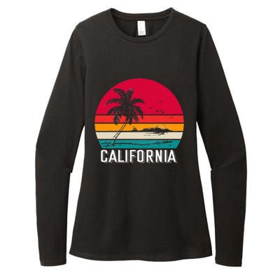 Retro California Surf Vintage Beach Cali 70s Venice Palm Sun Womens CVC Long Sleeve Shirt