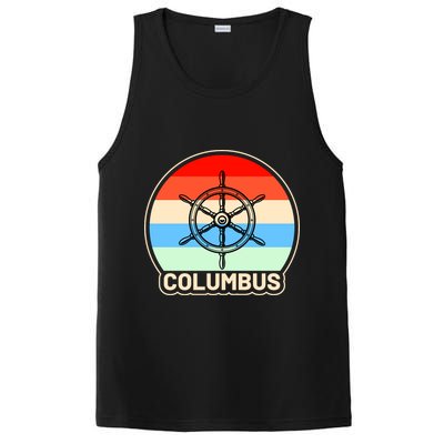 Retro Columbus Ship Wheel PosiCharge Competitor Tank
