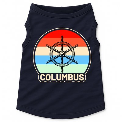 Retro Columbus Ship Wheel Doggie Tank