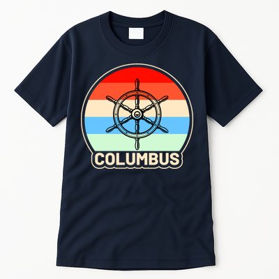 Retro Columbus Ship Wheel Tall T-Shirt