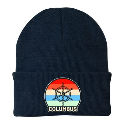 Retro Columbus Ship Wheel Beanie