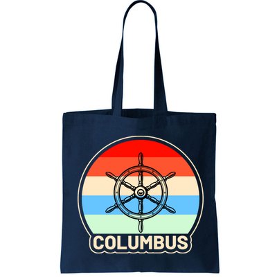 Retro Columbus Ship Wheel Bag