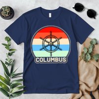 Retro Columbus Ship Wheel Premium T-Shirt