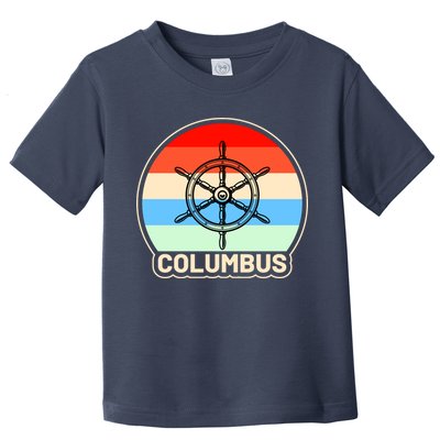 Retro Columbus Ship Wheel Toddler T-Shirt