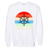 Retro Columbus Ship Wheel Garment-Dyed Sweatshirt