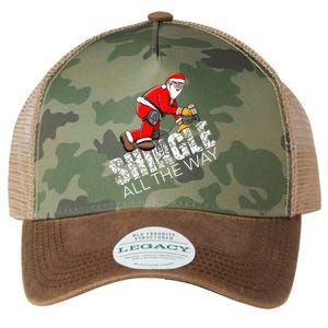 Roofing Christmas Shingle All the Way Quote Roofer Gift Idea Legacy Tie Dye Trucker Hat